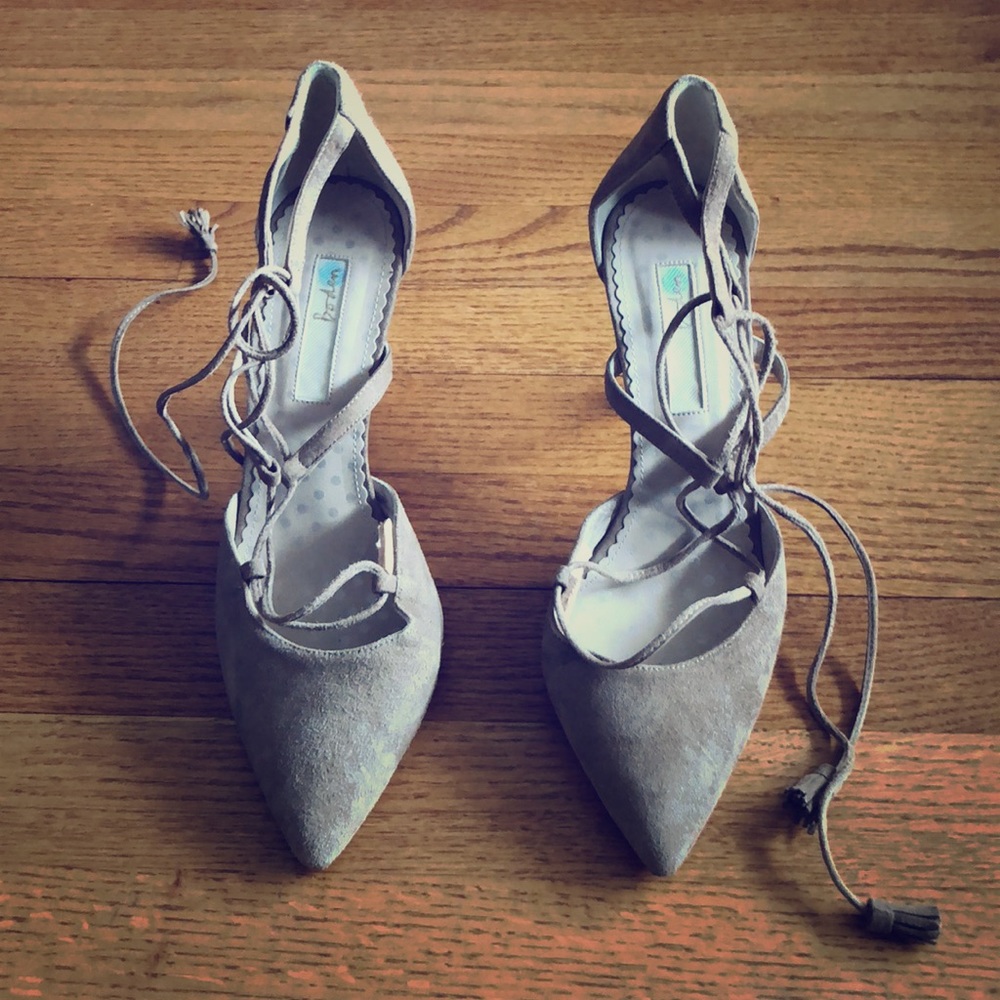 Boden Leather and suede heels